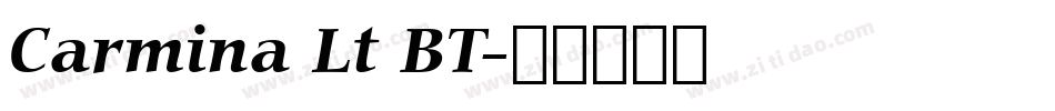 Carmina Lt BT字体转换